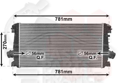 ECHANGEUR 2.0 CDTI MOT A20DTH/A20DTR 565 X 280 X 30 Pour OPEL CASCADA 04/13→
