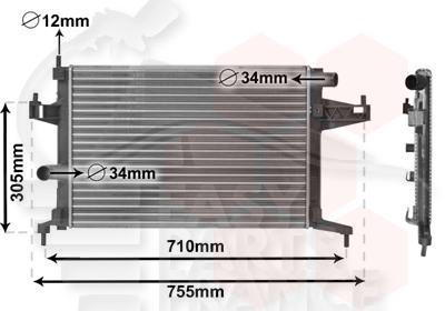 RADIA 1.4 → 03 +/- CLIM - 1.8 S/CLIM BA/BM 540 X 375 X 25 Pour OPEL COMBO - OP056 10/01→09/03
