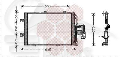 CONDENSEUR ESSENCE 03-04 550 X 380 X 16 Pour OPEL COMBO - OP056 10/01→09/03