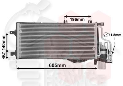 CONDENSEUR 1.3 CDTI/1.7CDI 03 → 550 X 265 X 16 Pour OPEL COMBO - OP056 10/01→09/03