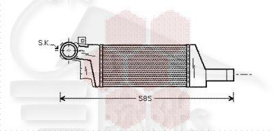 ECHANGEUR 1.3 CDTI 03-06 275 X 127 X 50 Pour OPEL COMBO - OP056 10/01→07/04