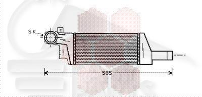 ECHANGEUR 1.3 CDTI 03-06 275 X 127 X 50 Pour OPEL COMBO - OP056 10/01→09/03
