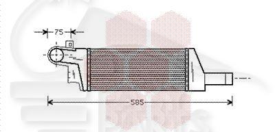 ECHANGEUR 1.7 DI/DTI 00-03 264 X 127 X 50 Pour OPEL CORSA C - OP064 10/00→06/03