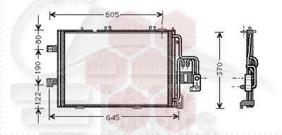 CONDENSEUR ESSENCE 03-04 550 X 380 X 16 Pour OPEL CORSA C - OP064 10/00→06/03