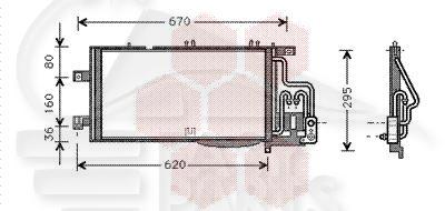 CONDENSEUR 1.7 DI/DTI → 03 540 X 263 X 16 Pour OPEL CORSA C - OP064 10/00→06/03