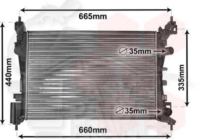 RADIA 1.0I 540 X 375 X 26 Pour OPEL CORSA D - OP067 02/11→