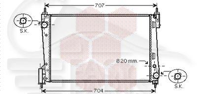 RADIA 1.3 CDTI MOT DTJ 620 X 415 X 16 Pour OPEL CORSA D - OP067 02/11→