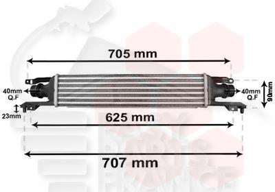 ECHANGEUR 1.3 CDTI TIGE 23 MM 450 X 100 X 52 Pour OPEL CORSA D - OP067 02/11→