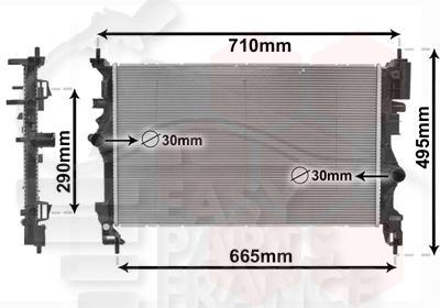 RADIATEUR 1.3 CDTI 620 X 376 X 16 Pour OPEL CORSA E - OP068 09/14→11/19