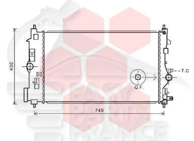 RADIATEUR 1.4I 680 X 412 X 28 Pour OPEL INSIGNIA - OP090 04/08→10/13