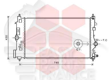 RADIATEUR 1.4I 680 X 412 X 28 Pour OPEL INSIGNIA - OP091 01/14→12/16