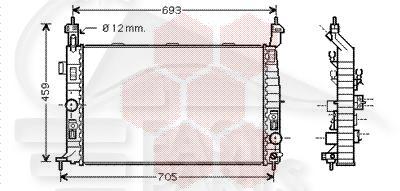 RADIA 1.7 DTI 607 X 370 X 27 Pour OPEL MERIVA - OP100 01/03→05/06