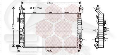 RADIA 1.7 DTI 607 X 370 X 27 Pour OPEL MERIVA - OP101 05/06→03/10