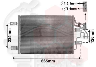 CONDENSEUR 1.6I OPC- 1.3 CDTI/CDTIDPF - 1.7 CDTI MOT Z17DTH 500 X 365 X 18 Pour OPEL MERIVA - OP101 05/06→03/10