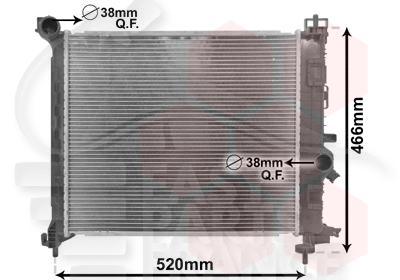 RADIATEUR 1.3/1.7 CDTI BM 470 X 430 X 26 Pour OPEL MERIVA - OP102 07/10→12/13