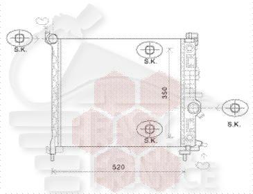 RADIATEUR 1.7 CDTI BA 470 X 430 X 26 Pour OPEL MERIVA - OP102 07/10→12/13