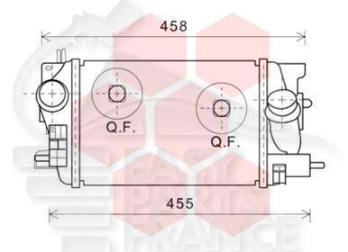 ECHANGEUR 1.3 CDTI 217 X 315 X 64 Pour OPEL MERIVA - OP102 07/10→12/13