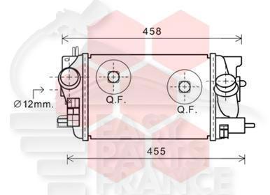 ECHANGEUR 1.4I TURBO 88/103KW 217 X 315 X 64 Pour OPEL MERIVA - OP103 04/14→