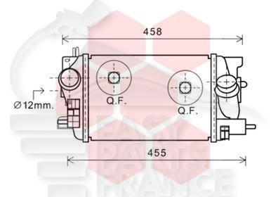 ECHANGEUR 1.4I TURBO 88/103KW 217 X 315 X 64 Pour OPEL MERIVA - OP103 04/13→