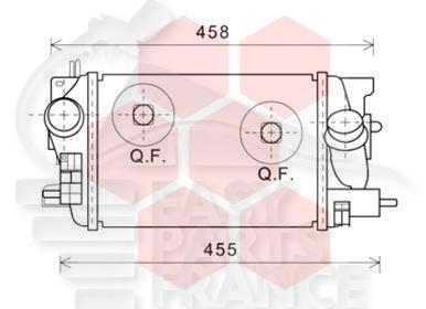 ECHANGEUR 1.3 CDTI 217 X 315 X 64 Pour OPEL MERIVA - OP103 04/13→