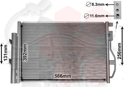 CONDENSEUR 1.6I/1.8I ECOTEC 565 X 395 X 16 Pour OPEL MOKKA - OP190 01/13→03/16