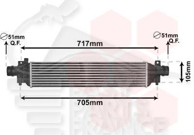 ECHANGEUR 1.4I 16V ECOTEC/LPG 570 X 125 X 65 Pour OPEL MOKKA - OP190 01/13→09/16