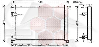 RADIA 2.5 D S/CLIM 760 X 460 X 34 Pour OPEL MOVANO - OP110 11/00→10/03