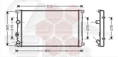 RADIA 1.9 DTI S/CLIM - 2.2 DCI 730 X 415 X 26 Pour OPEL MOVANO - OP110 11/00→10/03