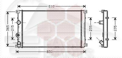 RADIA 1.9 DTI S/CLIM - 2.2 DCI 730 X 415 X 26 Pour NISSAN INTERSTAR - NS050 11/00→10/03