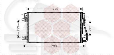 CONDENSEUR 1.9 DTI - 2.2 DCI 690 X 375 X 15 Pour NISSAN INTERSTAR - NS050 11/00→10/03