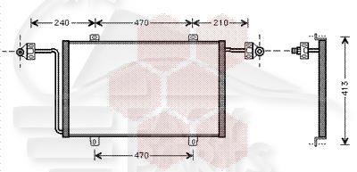 CONDENSEUR 2.8 DTI 690 X 375 X 16 Pour NISSAN INTERSTAR - NS050 11/00→10/03