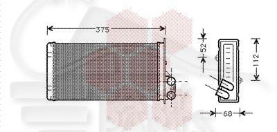 RADIA DE CHAUF TT TYPES 330 X 157 X 42 Pour RENAULT MASTER - RN091 11/97→10/03