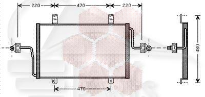 CONDENSEUR 2.5D 690 X 375 X 16 Pour RENAULT MASTER - RN091 11/97→10/03