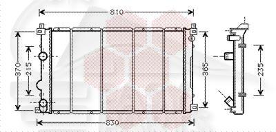 RADIA 1.9/2.2/2.5 CDTI A/CLIM 731 X 414 X 36 Pour OPEL MOVANO - OP111 11/03→05/10