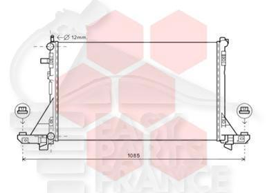 RADIATEUR 2.3 CDTI S/CLIM 776 X 480 X 26 Pour OPEL MOVANO - OP112 06/10→05/21