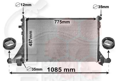 RADIATEUR 2.3 CDTI A/CLIM 775 X 490 X 26 Pour OPEL MOVANO - OP112 01/10→06/14