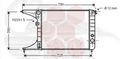 RADIA 2.0 S/CLIM BM 535 X 370 X 20 Pour OPEL OMEGA - OP121 03/94→09/99