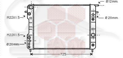 RADIA 2.5/3.0 A/CLIM BA 650 X 460 X 25 Pour OPEL OMEGA - OP121 03/94→09/99