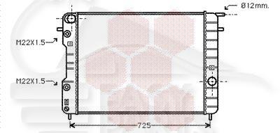 RADIA 2.0 A/CLIM - 2.5/3.0 S/CLIM BM 650 X 460 X 25 Pour OPEL OMEGA - OP122 10/99→