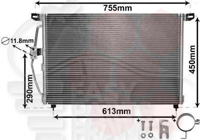 CONDENSEUR TT TYPES 670 X 445 X 16 Pour OPEL OMEGA - OP122 10/99→