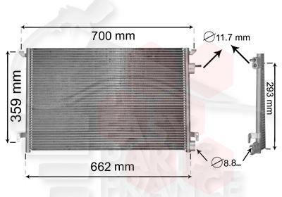 CONDENSEUR 1.9 CDTI 619 X 417 X 16 Pour OPEL SIGNUM - OP130 06/03→08/05