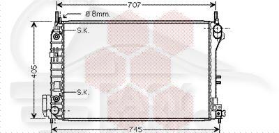 RADIA 2.2/3.2 - 2.2 DTI +/- CLIM BA 650 X 415 X 30 Pour OPEL SIGNUM - OP130 06/03→08/05