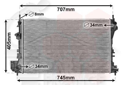 RADIA 1.8 650 X 388 X 18 Pour OPEL SIGNUM - OP130 06/03→08/05