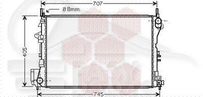 RADIA 2.0 TURBO - 2.2/3.2 S/CLIM - 2.0/2.2 DTI +/- CLIM BM 650 X 415 X 27 Pour OPEL SIGNUM - OP130 06/03→08/05