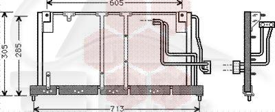 CONDENSEUR TT TYPES 600 X 274 X 20 Pour OPEL TIGRA - OP170 11/94→08/04