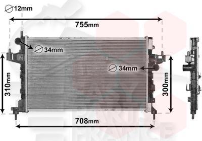 RADIA 1.3 +/-CLIM 598 X 366 X 24 Pour OPEL TIGRA - OP171 09/04→