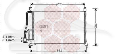 CONDENSEUR TT TYPES 575 X 350 X 26 Pour OPEL VECTRA - OP151 11/92→10/95