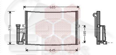 CONDENSEUR TT TYPES 590 X 375 X 25 Pour OPEL VECTRA - OP152 11/95→02/99