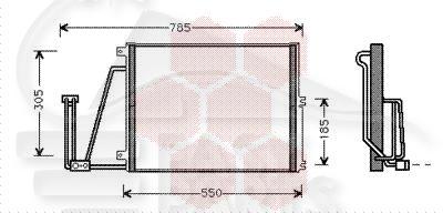 CONDENSEUR 2.0 TDI 97 → 470 X 370 X 16 Pour OPEL VECTRA - OP152 11/95→02/99