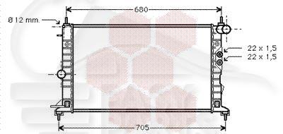 RADIA 1.6/1.8/2.0 A/CLIM - 2.5 / 2.0 DI S/CLIM BM 608 X 350 X 26 Pour OPEL VECTRA - OP152 11/95→02/99